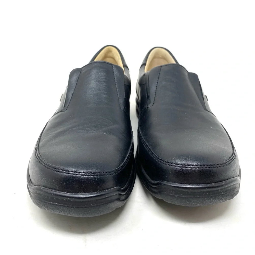 Finn Comfort Aden City-Sport Black Montana Leather Slip On Loafers